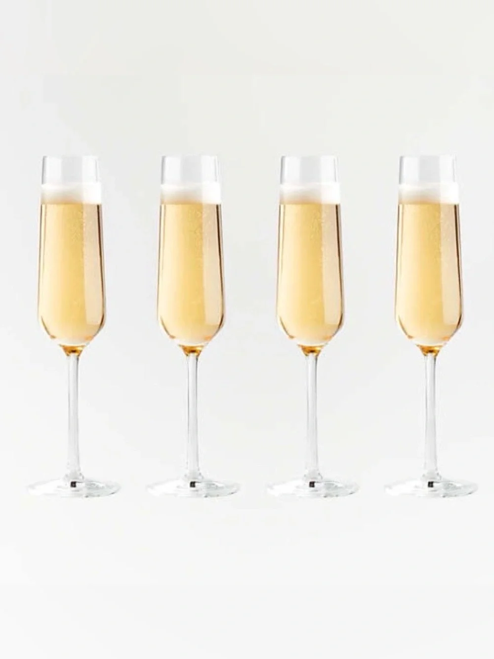 Crate&Barrel Set 4 Schott Zwiesel Tour 8oz Champagne Glasses Marked NEW